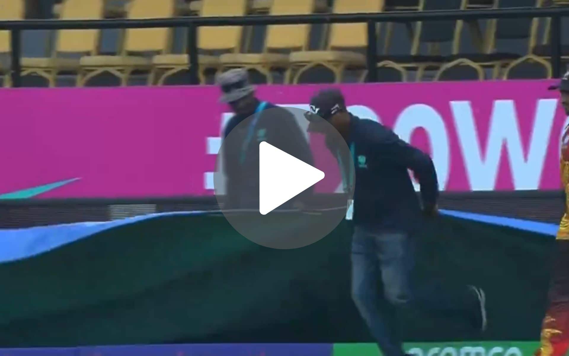 [Watch] Rain Interrupts WI's Chase Vs PNG After Alea Nao's Dream Over To Charles, Pooran